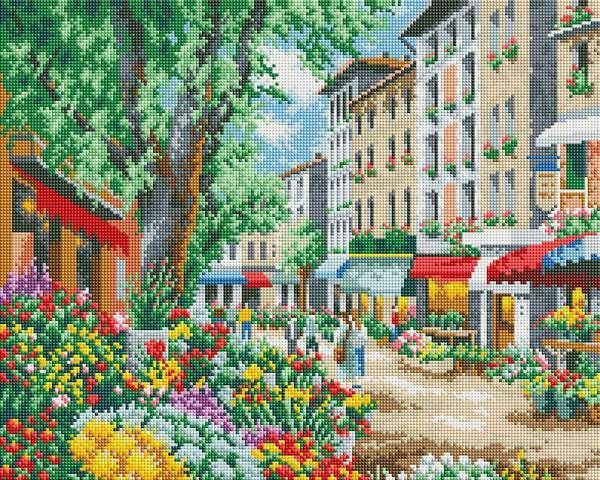 Белоснежка 301-ST-S Картина мозаичная на подрамнике Цветочная улица 50*40 см