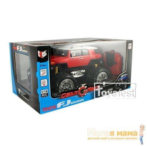6618-853c_red-ast6618-853c-85033-0-360.jpg KidzTech 85033 Радиоуправляемый автомобиль Toyota FJ Cruiser с большими колесами, 1:16, красный