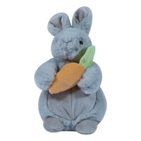 Мягкая игрушка Зайка Милла с морковкой, серая, 25 см