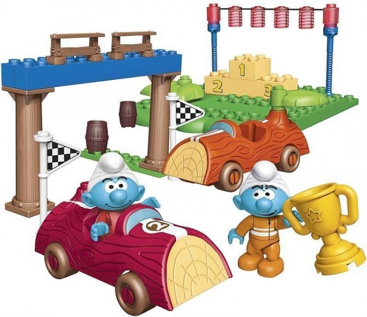 Mega Bloks 10745 Конструктор Смурфики. Гонки Смурфов