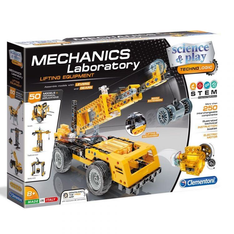 Clementoni 75027 Конструктор Подъемные краны и механизмы, 250 деталей