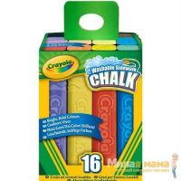 Crayola 51-4008 Смываемый мел для рисования на асфальте, 16 штук