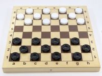 Десятое королевство 02862ДК Игра настольная. Шашки (поле 29см х 29см, пласт.фишки в дер.упаковке)