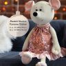 Maxitoys MT-MRT021918-21 Luxury Мягкая игрушка Мышка Мила в розовом платье, 21 см