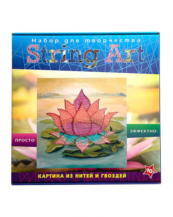 Волшебная мастерская ST-06 Набор для творчества в технике STRING ART "Лотос", 30х30 см