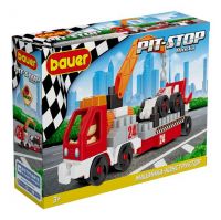 Bauer 817b Конструктор Bauer Pit Stop с эвакуатором и гоночной машиной красно-белая