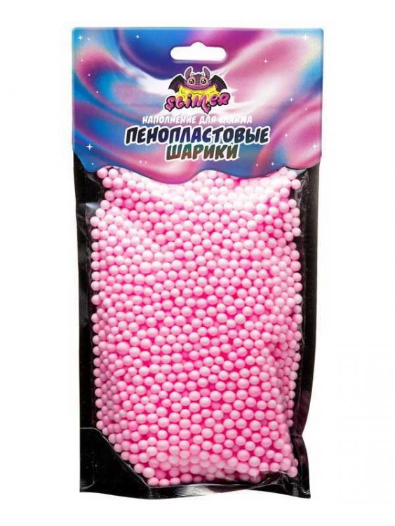 Slimer SSS30-12 Наполнение для слайма "Пенопластовые шарики", 4 мм, розовые, пастель