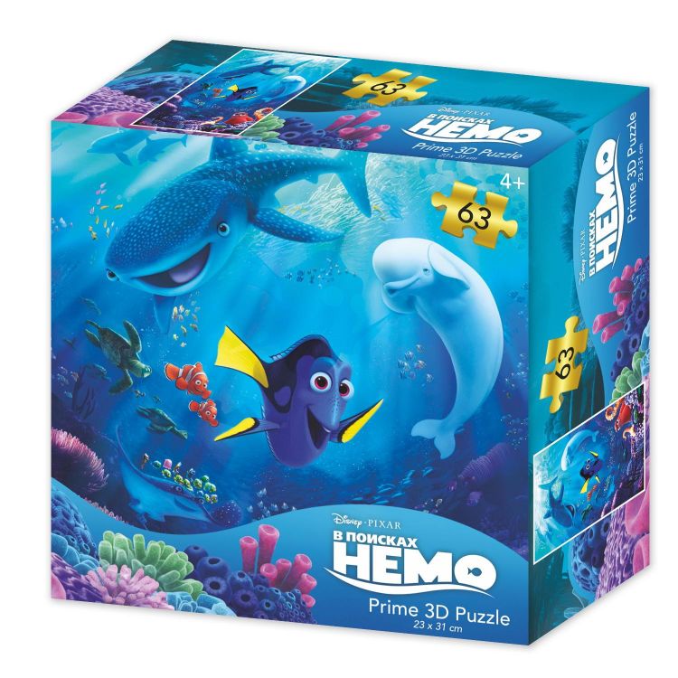 Prime 3D 13852-SBM Пазл Prime 3D В поисках Немо 63 элемента Prime 3D 13852-SBM Пазл Prime 3D В поисках Немо 63 элемента
