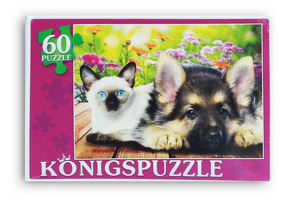 Konigspuzzle ПК60-5778 Пазл Верные друзья, 60 элементов