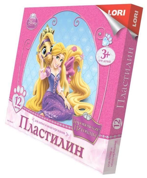 Пластилин Disney Королевские питомцы 12 цветов, 20 гр., без европодвеса