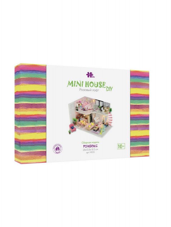 Hobby Day M035 Сборная модель Hobby Day Румбокс Mini house Розовый лофт
