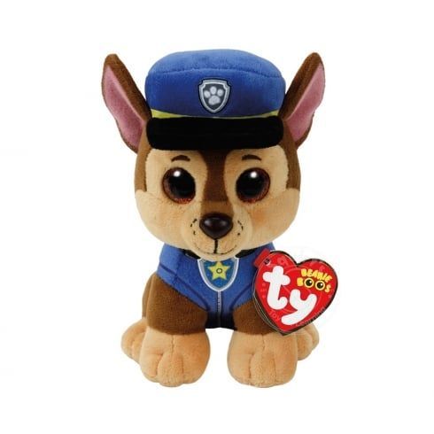 TY 41208 Beanie Boo's Мягкая игрушка Щенячий патруль Гонщик Чейз, 15 см