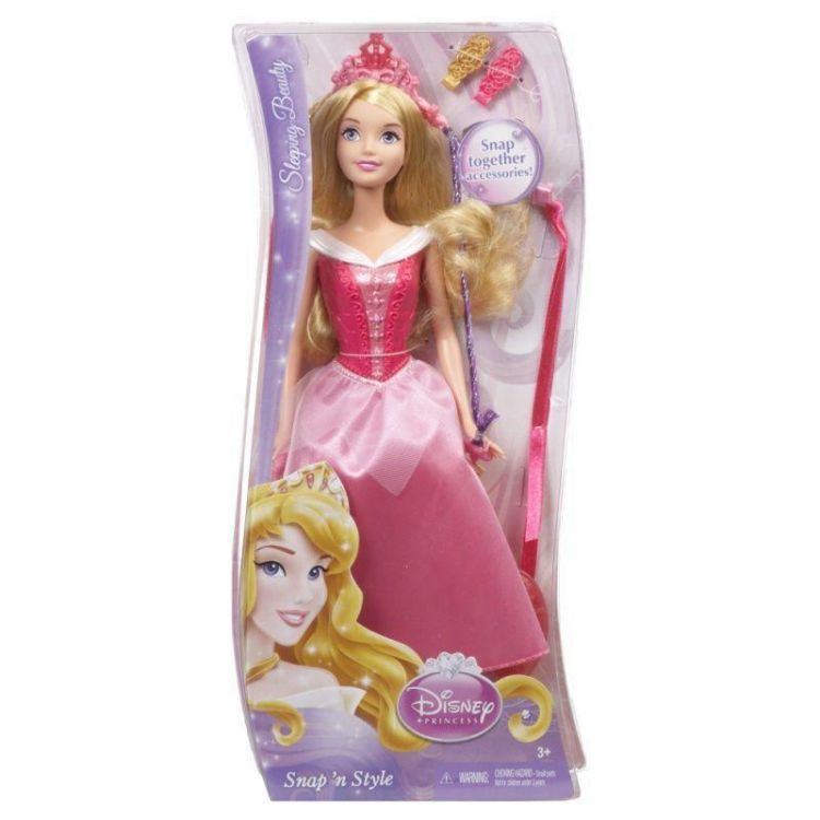 Mattel BDJ51 Кукла Принцесса Disney - Модные прически, Аврора