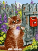 Раскраски по номерам. Картина Ожидание письма, 30*40 см