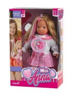Dimian BD1363 Кукла Bambina Bebe Miss Anna, 50 слов на русском языке, с аксессуарами, 40 см