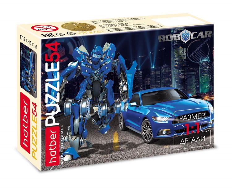 Hatber 54ПЗ5-036684 Пазл Hatber RoboCar 4 дизайна 54 элемента 175х130мм Hatber 54ПЗ5-036684 Пазл Hatber RoboCar 4 дизайна 54 элемента 175х130мм