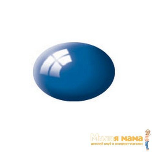 Аква-краска синяя глянцевая