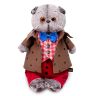 BUDI BASA Ks19-111 Мягкая игрушка Кот Басик в костюме с бантом, 19 см
