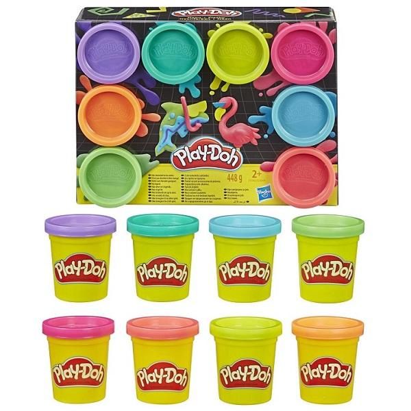 Hasbro E5063 Play-Doh Набор пластилина Плей-До Фламиного, 8 цветов