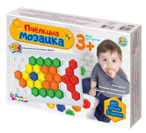 Десятое королевство 03504ДК Мозаика "Пчелкина" d40/5 цв/60 эл
