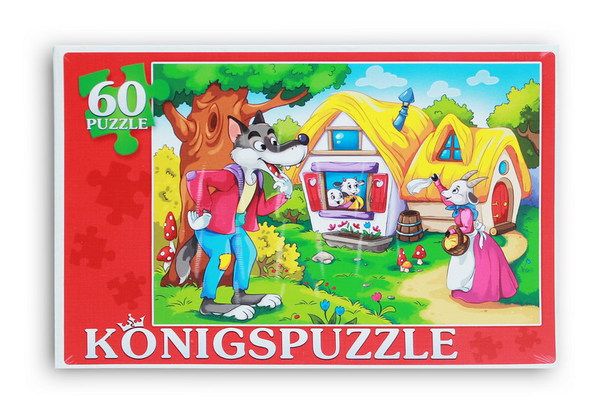 Konigspuzzle ПК60-5779 Пазл Волк и семеро козлят, 60 элементов