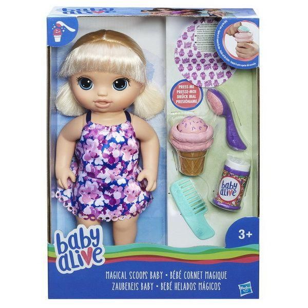 Hasbro C1090 Кукла Baby Alive Малышка с мороженным, 30 см
