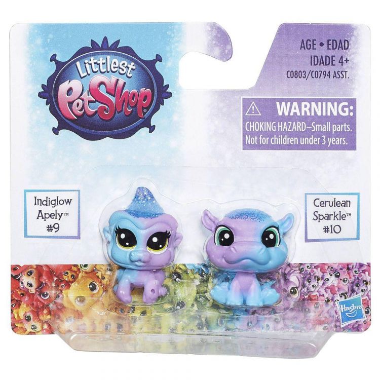 Hasbro C0803 LPS Радужная коллекция Пара мини-петов Горилла и Бегемот