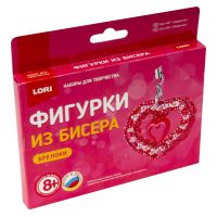 LORI Бис-087 Набор для творчества LORI Фигурки из бисера "Сердечко"
