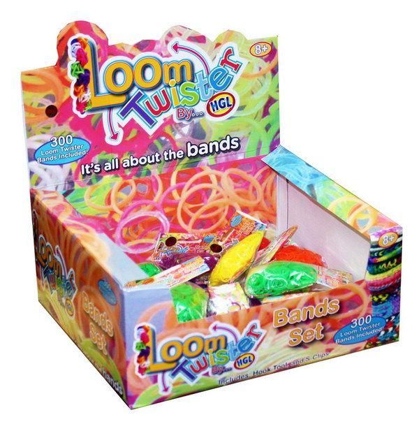 Loom Twister 11787 Набор для плетения браслетов из ароматизированных резинок: 300 резинок, 1 крючок, 10 S-клипс