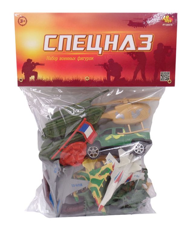 ABtoys (АБтойс) PT-00576 Военные фигруки "Спецназ" в наборе, 22 предмета