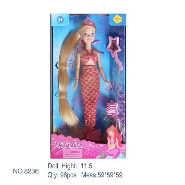 Кукла-русалка, в наборе с зеркалом и расчесткой