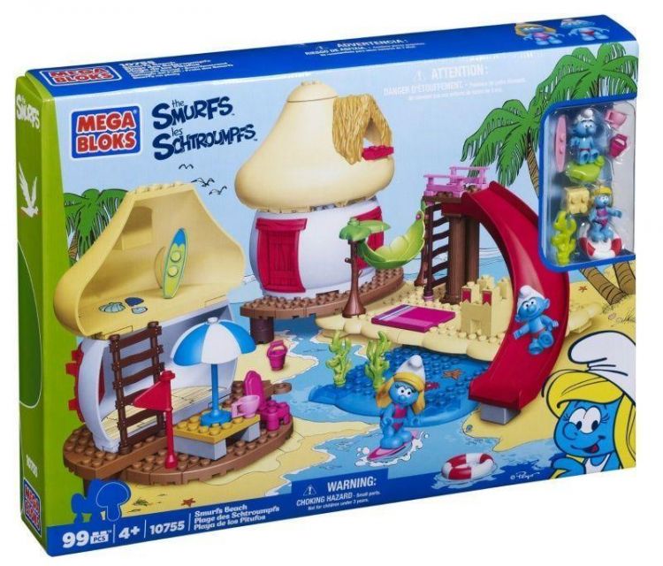 Mega Bloks 10755 Набор "Смурфики на пляже"