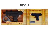 ABtoys ARS-311 Полицейский набор с игрушечным пистолетом (свет, звук) и наручниками