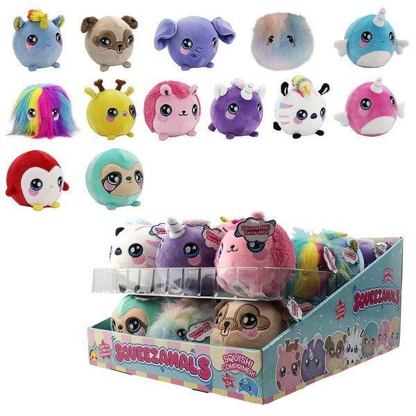 Beverly Hills Teddy Bear Co. SQS00712 Squeezamals (Скуизамалс) S2, фигурки животных, 9 см