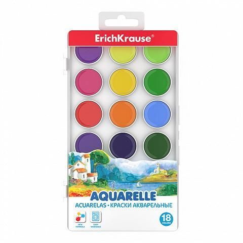 ErichKrause 50582ЕК Краски акварельные ErichKrause 18 цветов