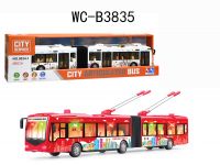 ABtoys (АБтойс) 8034-1 Троллейбус Junfa фрикционный, размер коробки 47х7,5х13