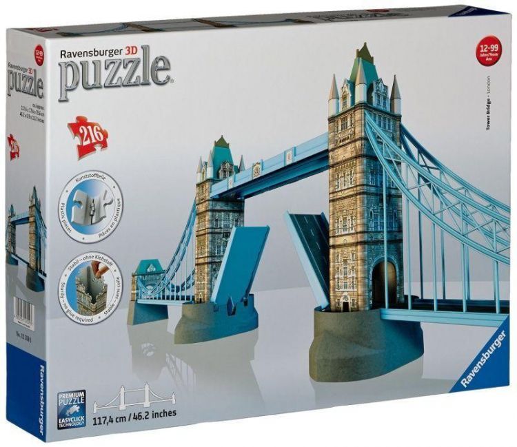 Ravensburger 125593 Пазл 3D Тауэрский мост, 216 деталей