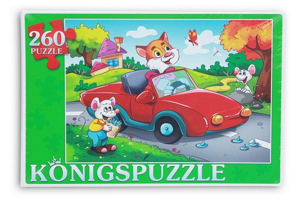 Konigspuzzle ПК260-5865 Пазл Приключения кота Леопольда, 260 элементов