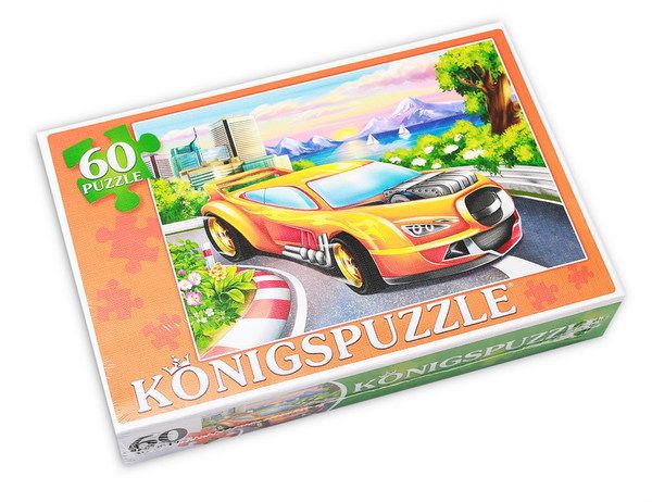 Konigspuzzle ПК60-9000 Пазл Гоночная машинка, 60 элементов