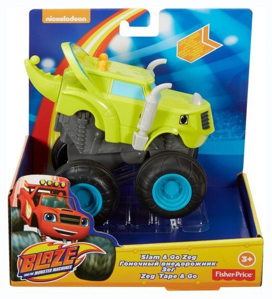 Fisher Price DTK31 Вспыш и его друзья  Инерционные машинки Slam and Go Zeg