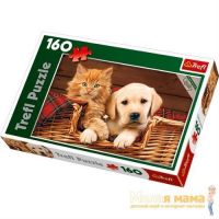 Trefl 15270 Пазл Лучше вместе (котенок и щенок), 160 деталей