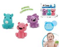 ABtoys (АБтойс) PT-01510 Набор для ванной Abtoys Веселое купание 3 предмета (львенок,медвежонок, носорог)