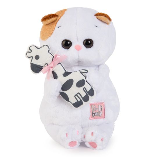 BUDI BASA LB-003 Мягкая игрушка Кошечка Ли-Ли BABY с жирафиком, 20 см