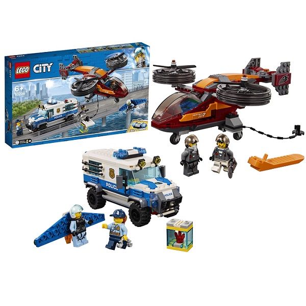 Lego City 60209 Конструктор Лего Город City Police Воздушная полиция: кража бриллиантов, 400 деталей