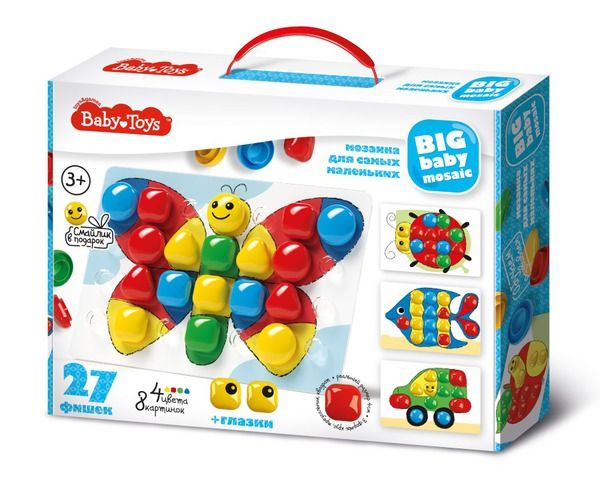 Десятое королевство 02520ДК Мозаика для самых маленьких  BABY TOYS d40/4 цв/27 эл