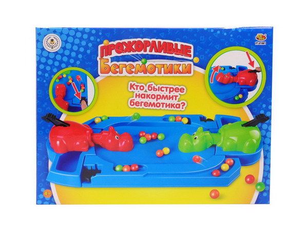 ABtoys PT-01081 Игра настольная "Прожорливые бегемотики"