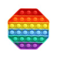 No name JSC8114 Игрушка-антистресс Pop-It восьмиугольник 12.5*12.5 см