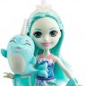 Mattel GJX41 Энчантималс Кукла Нарвал Надди с любимой зверушкой, 15 см