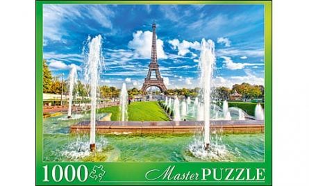 Masterpuzzle 6890 Пазл Эйфелева башня и фонтаны, 1000 элементов