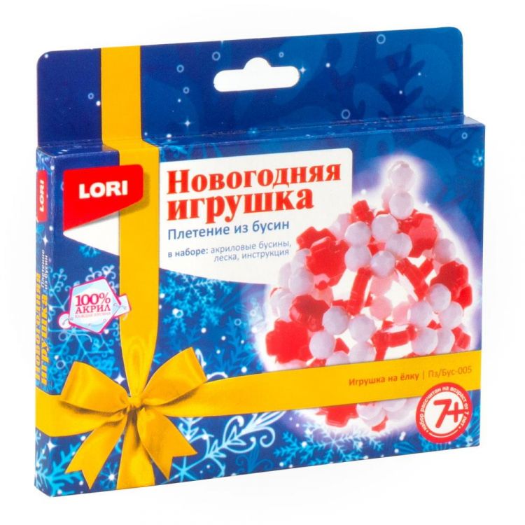 LORI Пз/Бус-005 Набор для творчества LORI Плетение из бусин "Игрушка на ёлку" LORI Пз/Бус-005 Набор для творчества LORI Плетение из бусин "Игрушка на ёлку"